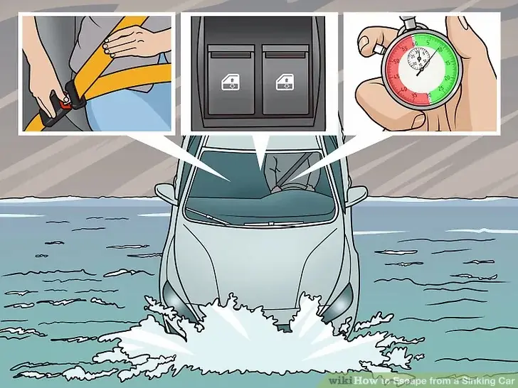 C&aacute;ch tho&aacute;t khỏi một chiếc &ocirc; t&ocirc; đang ch&igrave;m trong biển nước- Ảnh 5.