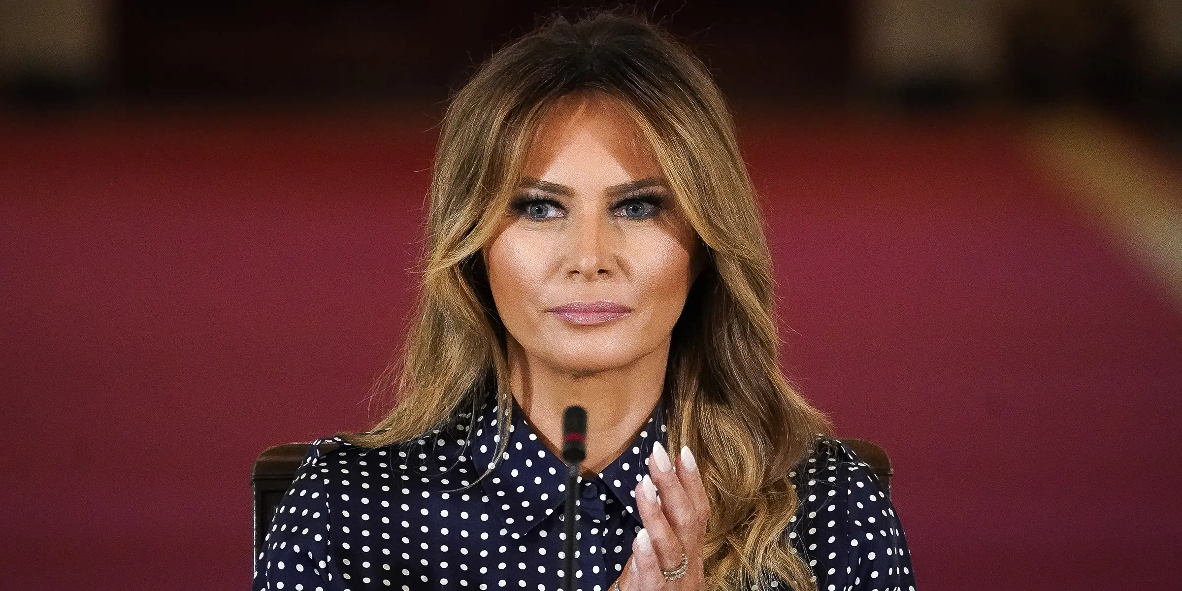 Melania Trump Makes A Rare Solo Appearance in 3-Piece 'Tan' Suit, Sparking Discussions