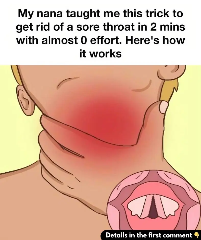 My nana taught me this trick to get rid of a sore thrat in 2 mins with almost 0 effort