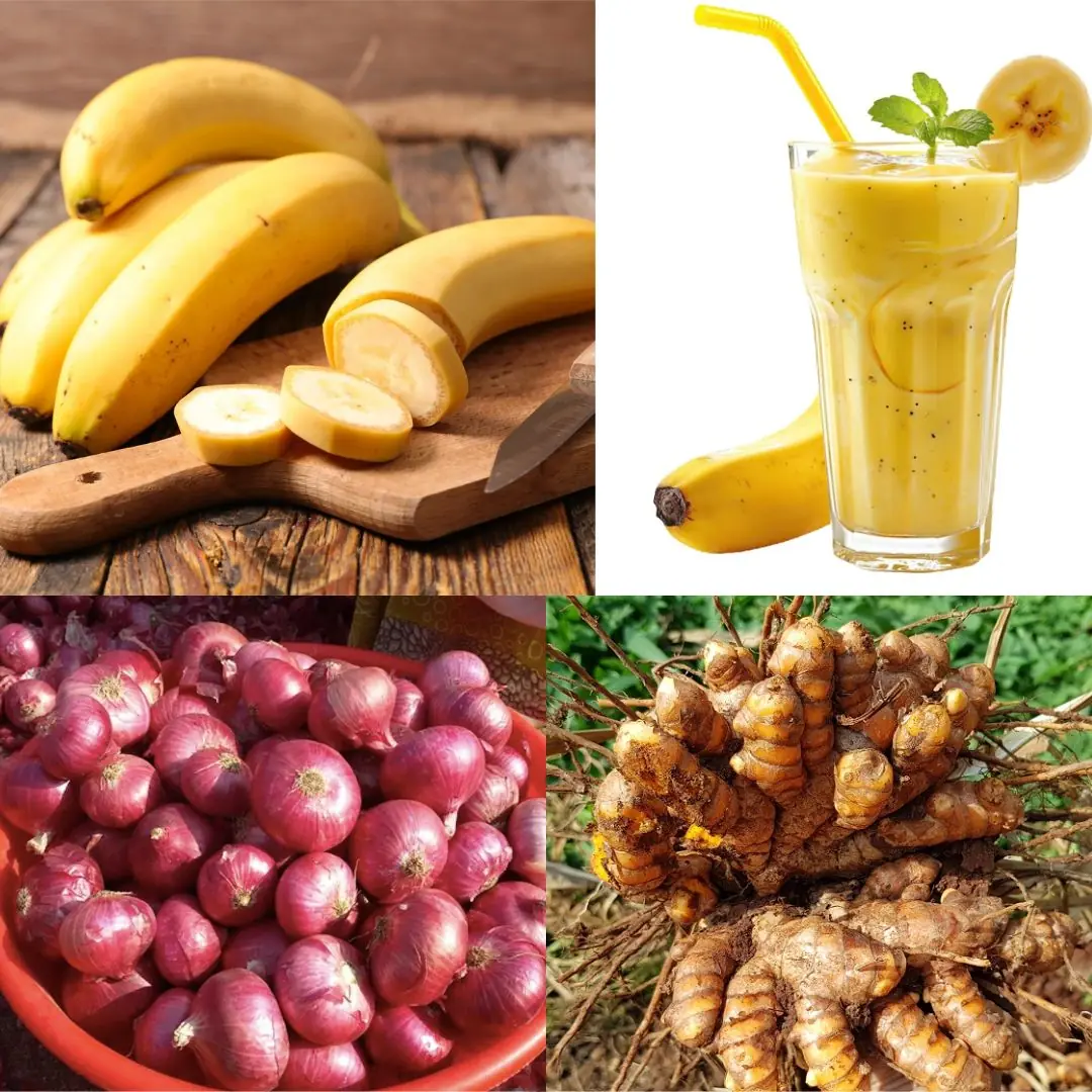 Natural Remedy for Knee and Leg Pain: Banana, Red Onion, and Turmeric