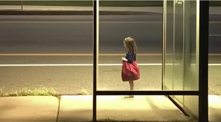 I Saw a Lonely Little Girl with a Red Bag at the Bus Stop Every Evening — One Morning, I Found Her Bag on My Doorstep