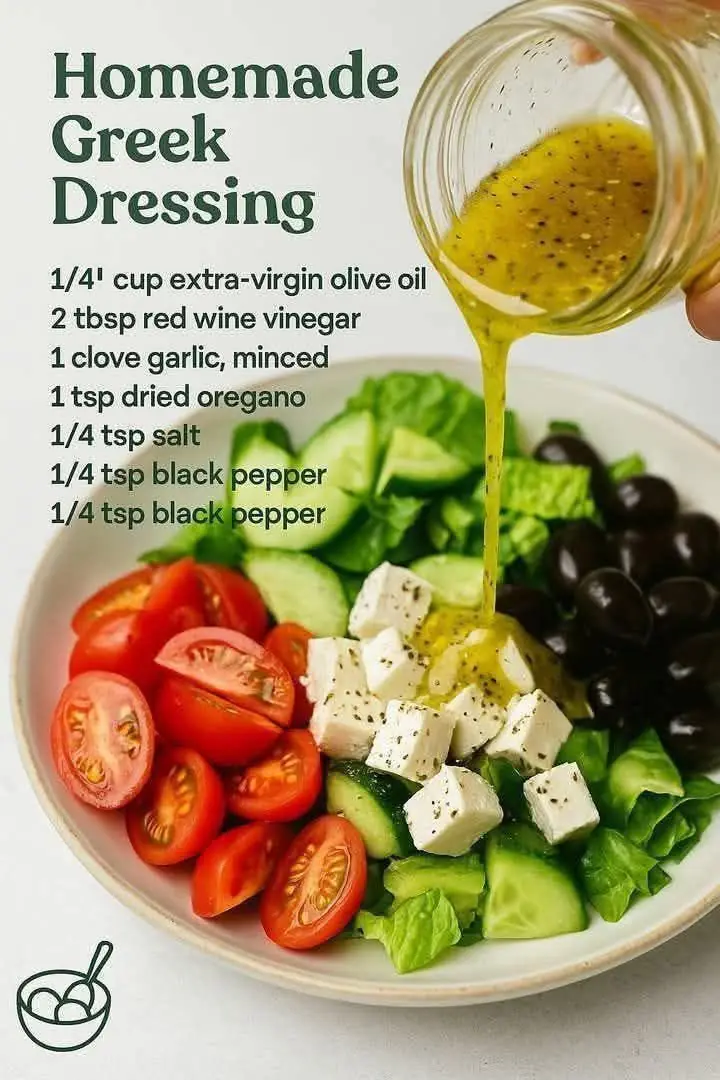 Homemade Greek Vinaigrette – Instructions