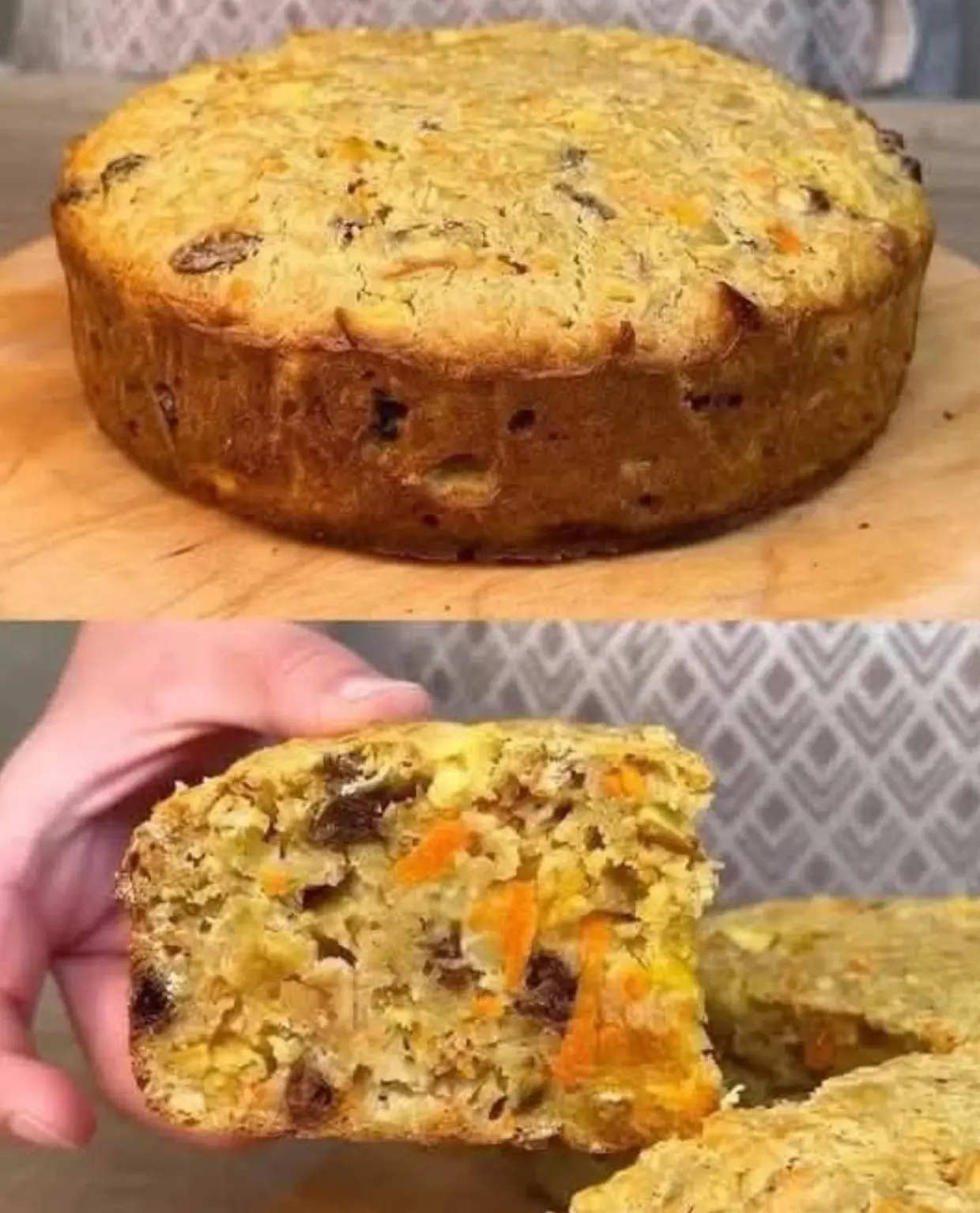Oatmeal, apple and carrots! I don't eat any sugar at all! No flour