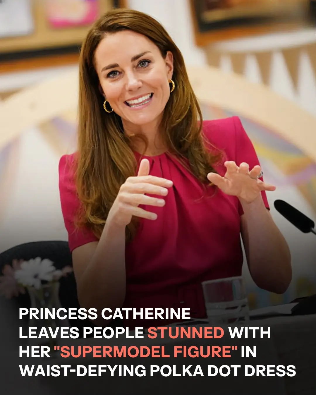 Princess Catherine Turns Heads in Waist-Cinching Polka Dot Dress
