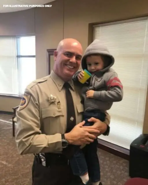 When the young boy approached the officer, he said something that made him cry.