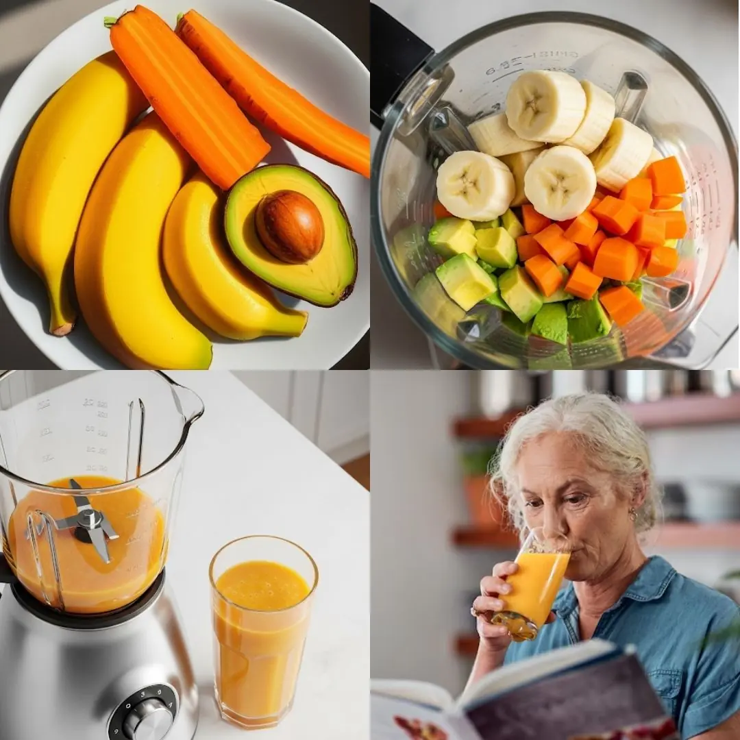 Healthy and Delicious Banana, Avocado & Carrot Smoothie Recipe 🥑🍌🥕