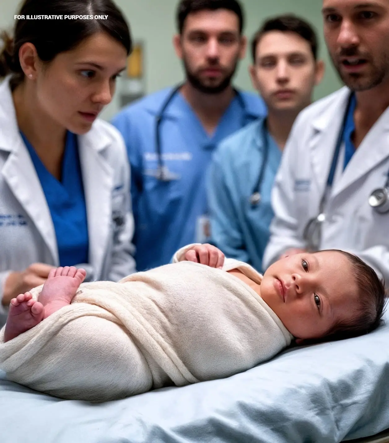 The medical staff couldn’t take their eyes off the newborn, but within a minute they faced an unexpected moment that gave everyone present goosebumps.