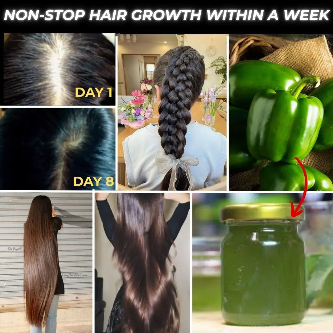 The Indian Secret 🌿: Grow Hair at Rocket Speed & Treat Baldness in 1 Week – Green Pepper Remedy!