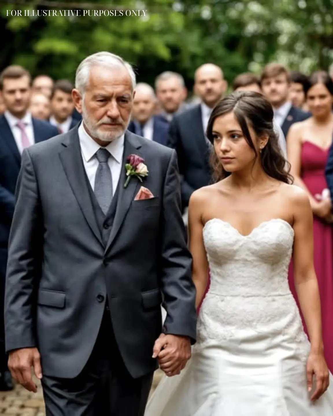 After 25 years, the father came to his daughter’s wedding — but he was turned away… And moments later, the crying spread among everyone present