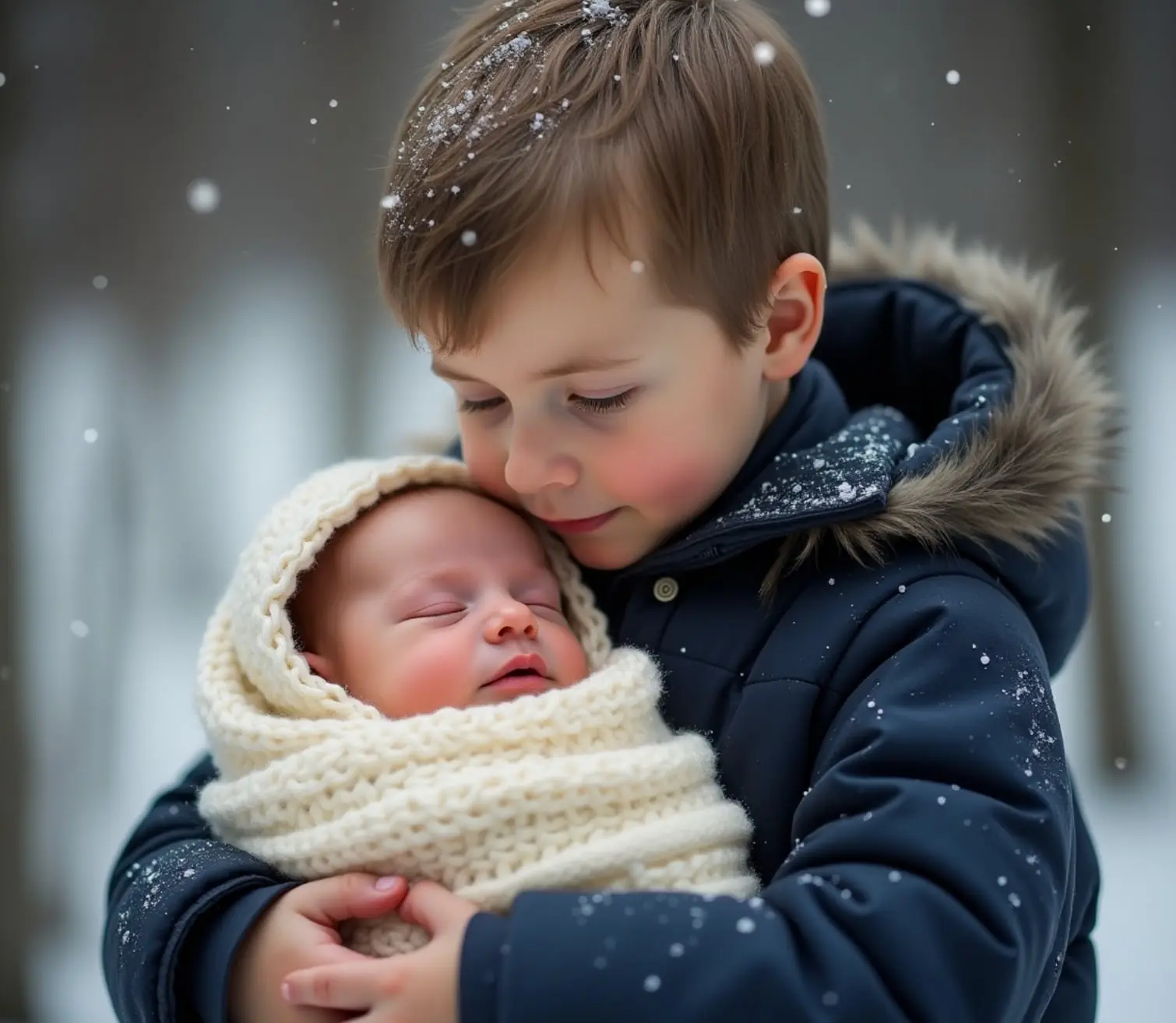 An eight-year-old child saved his sister during a severe snowstorm. But where were their parents at that time?