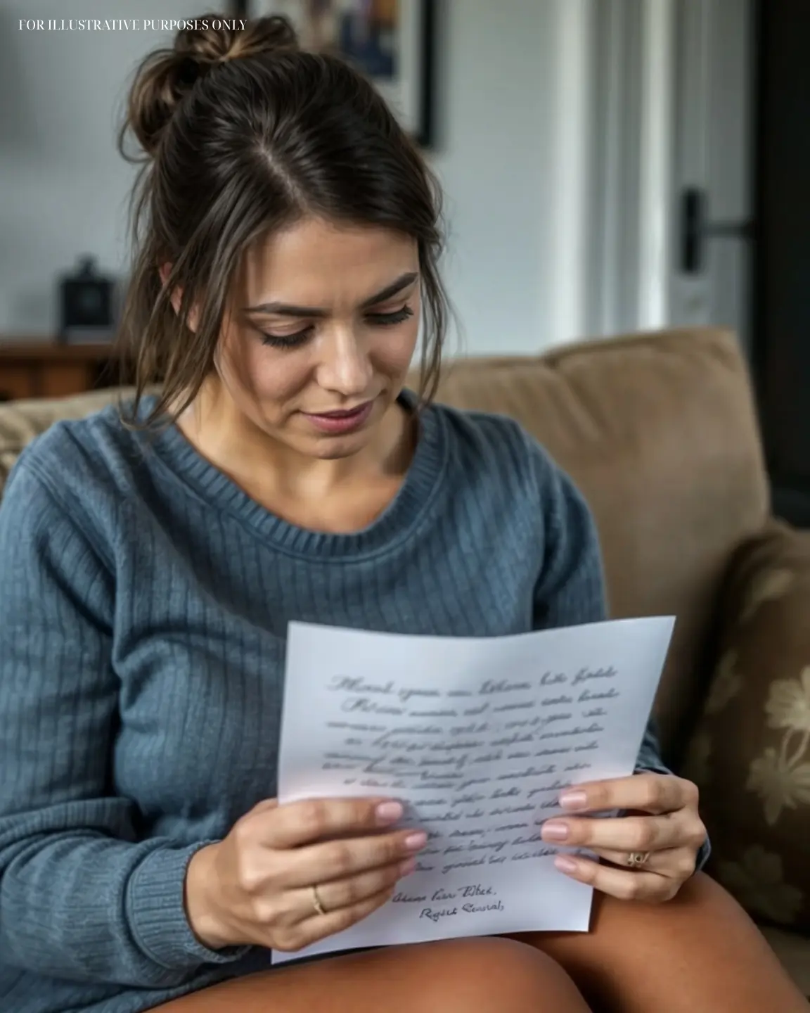 While the woman was doing a deep cleaning of the house, she came across an old letter from her deceased husband. Carefully unfolding it, she skimmed through the lines… and froze
