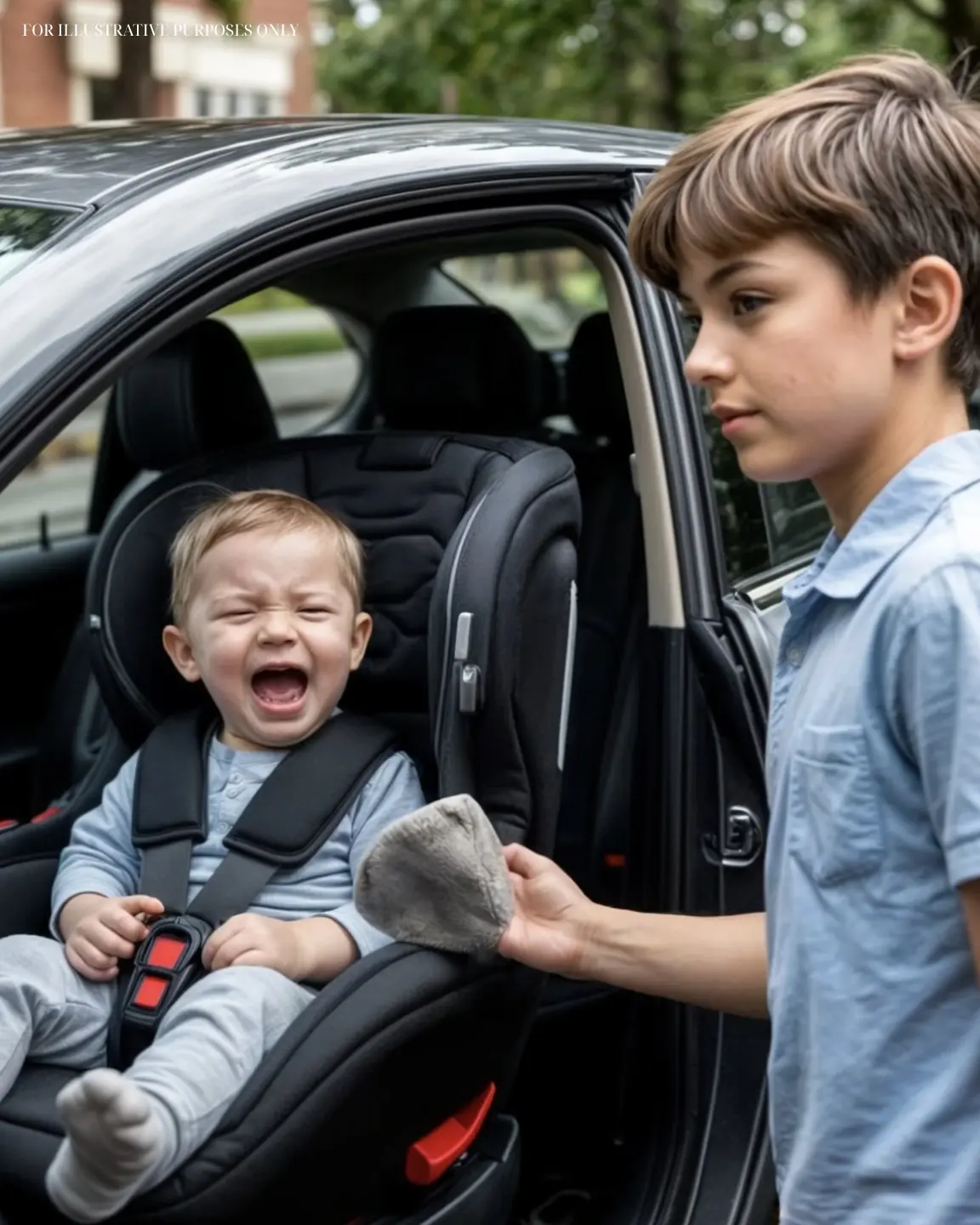 A 16-year-old boy found a small child in a car under the scorching sun. His actions impressed the passersby
