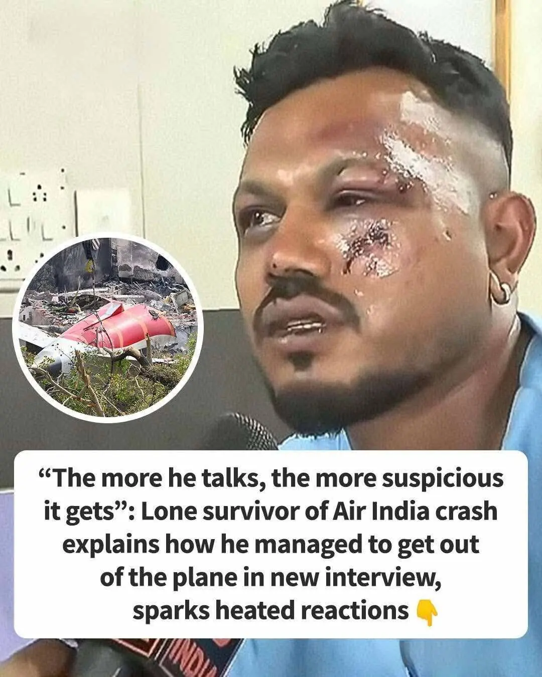 The detailed escape story of the Air India crash survivor met with skepticism