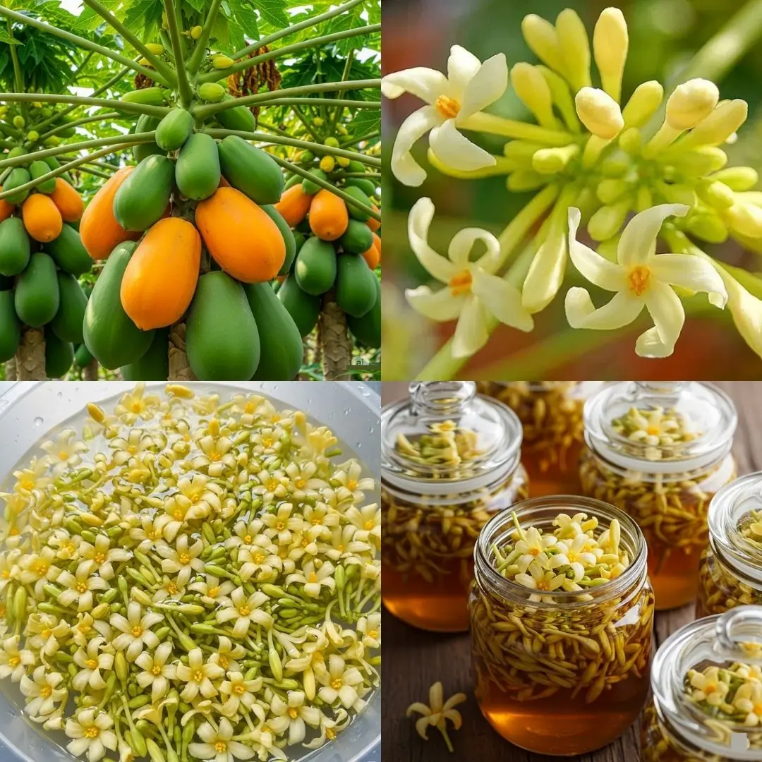12 Amazing Health Benefits of Papaya Flowers: A Jar of Papaya Flowers in Honey Can Help Your Whole Family Anytime