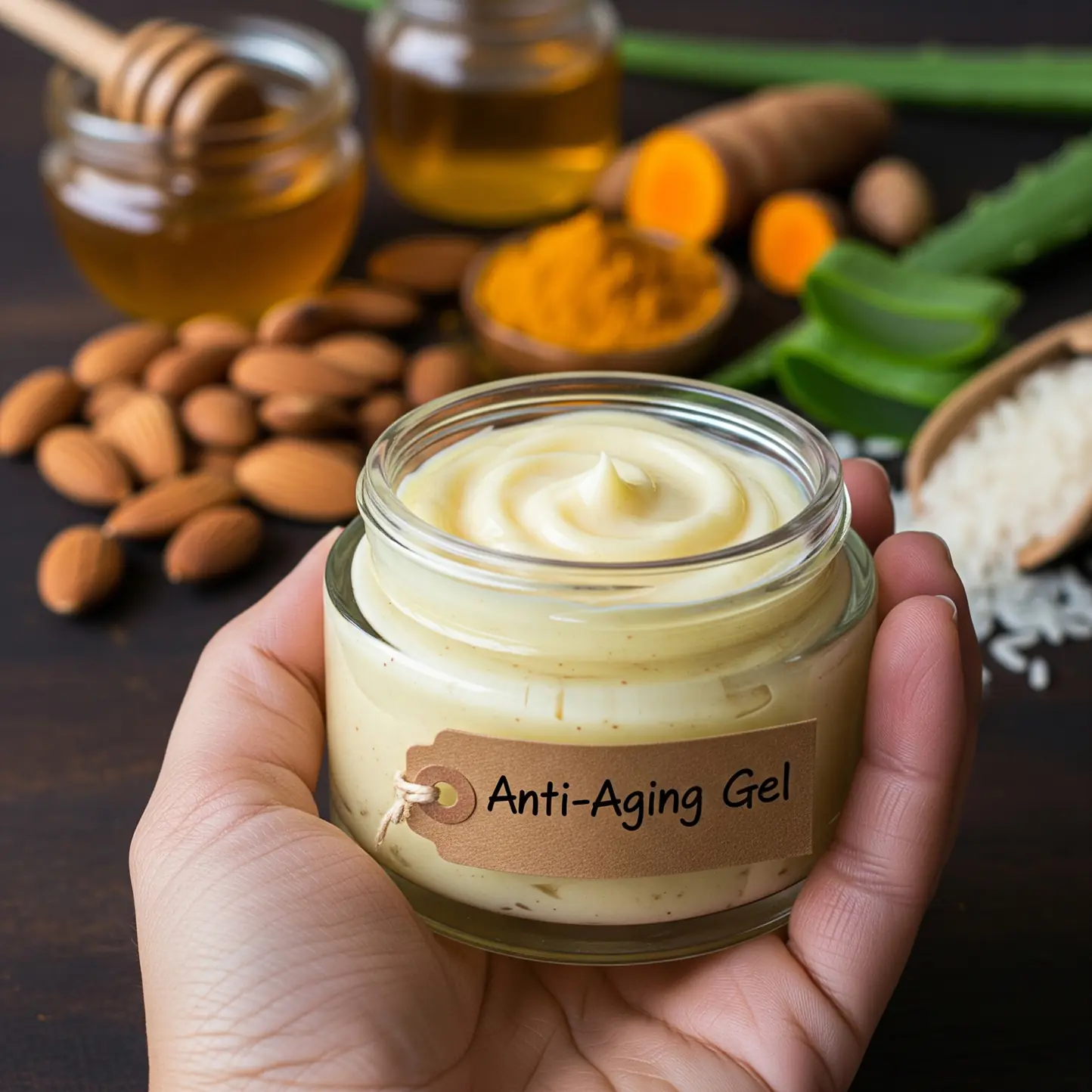 DIY Rice Almond Anti-Aging Gel: Achieve Glowing, Youthful Skin Naturally Without Chemicals