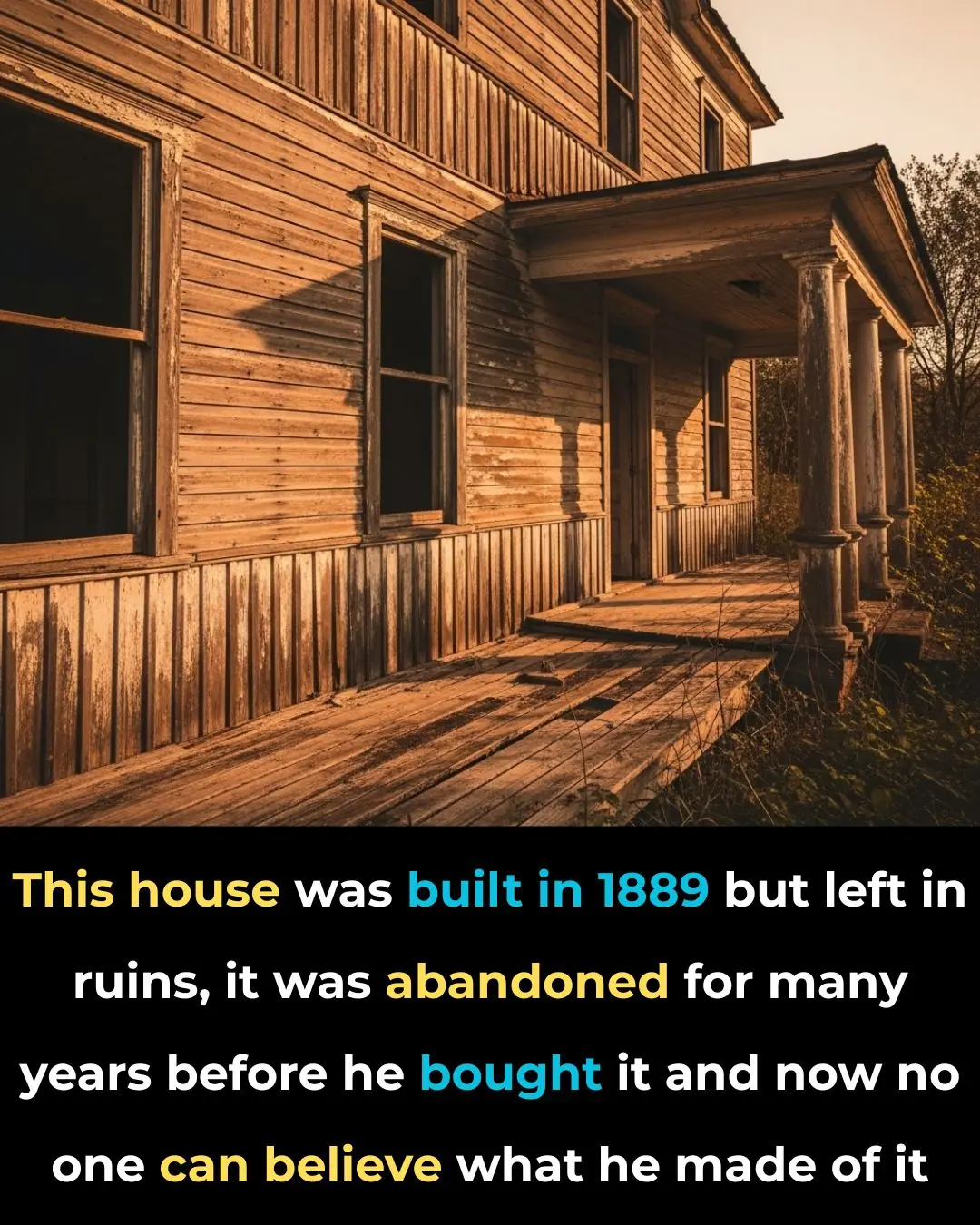 This house looked like it was about to fall into itself until one family stepped in