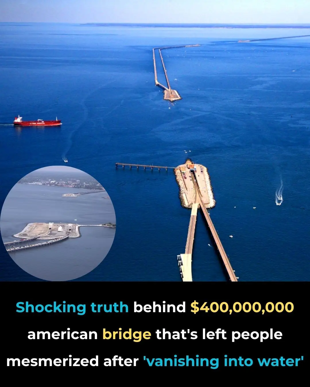 $400m Virginia Bridge Sparks Viral Confusion After Appearing To Vanish Into Water