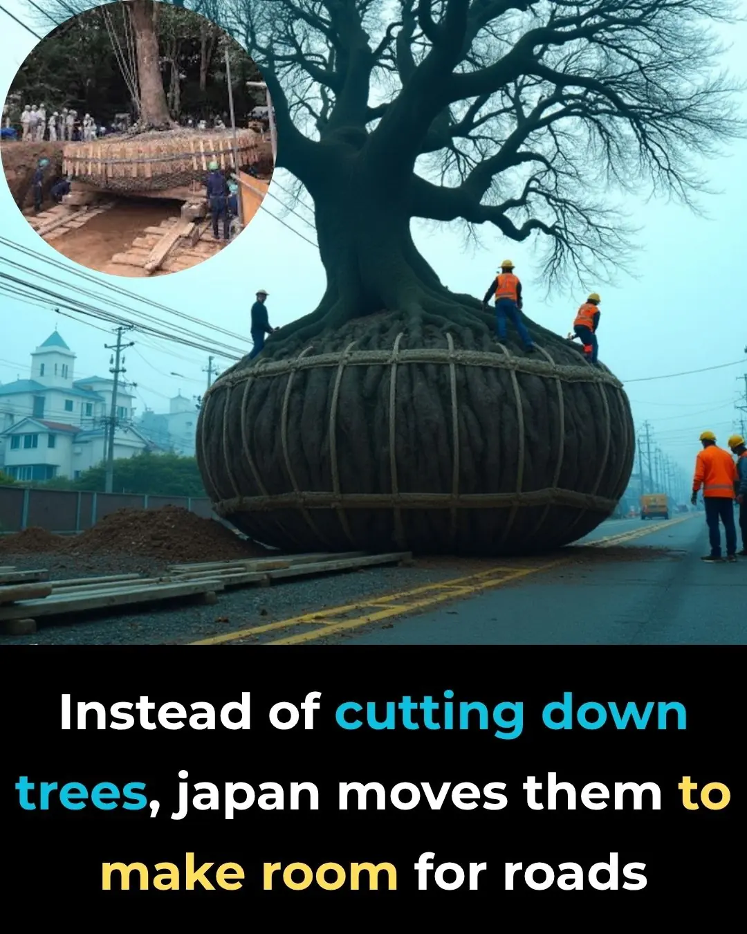 Instead of Cutting Down Trees, Japan Moves Them to Make Room for Roads