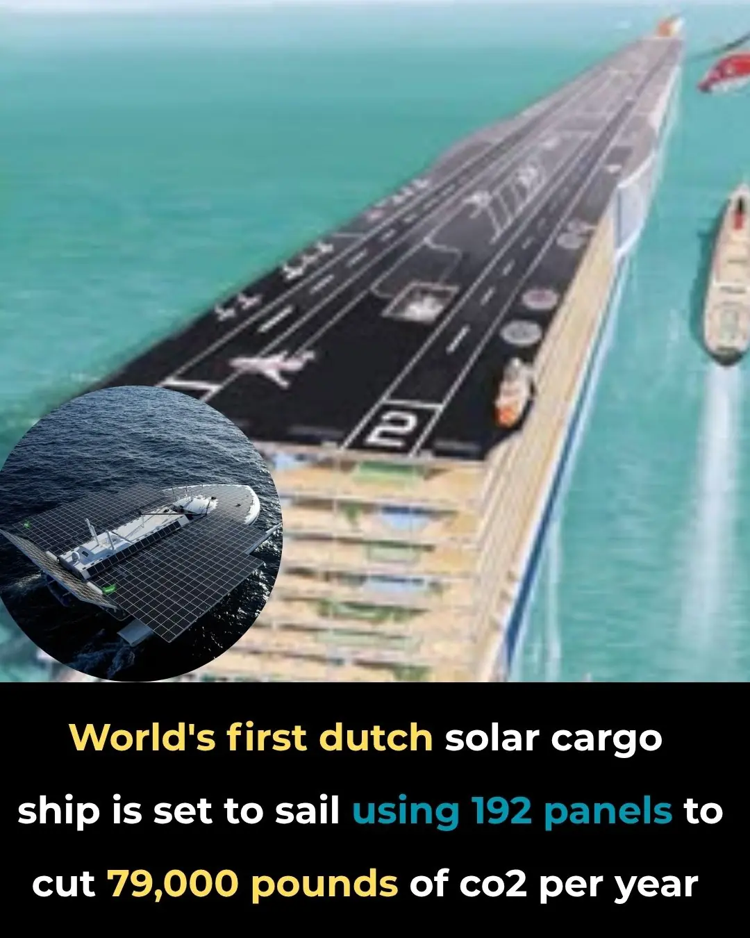 World’s first hybrid solar cargo ship to sail with 192 panels for 37,500 kWh power yearly