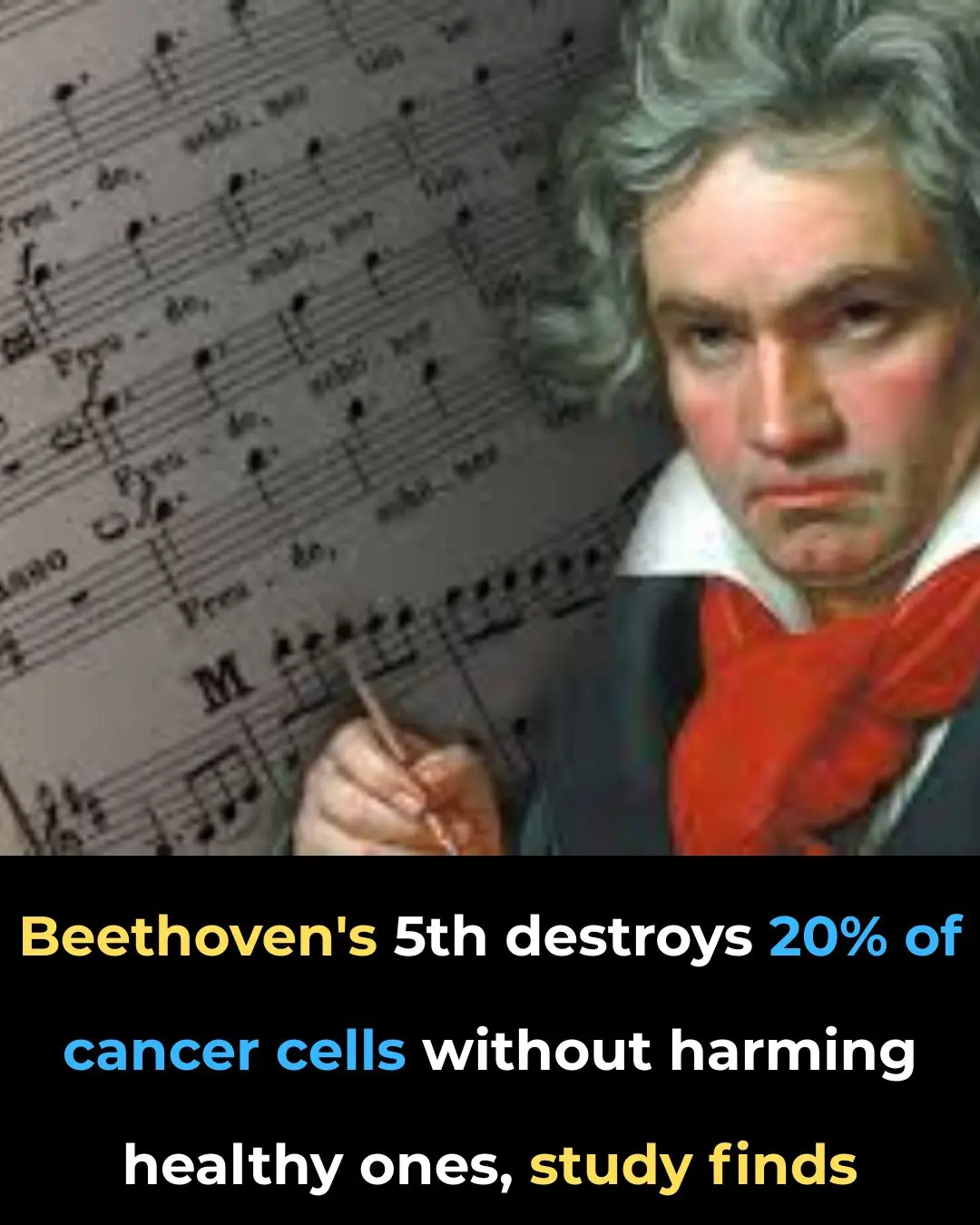 Beethoven’s 5th Destroys 20% of Cancer Cells Without Harming Healthy Ones, Study Finds
