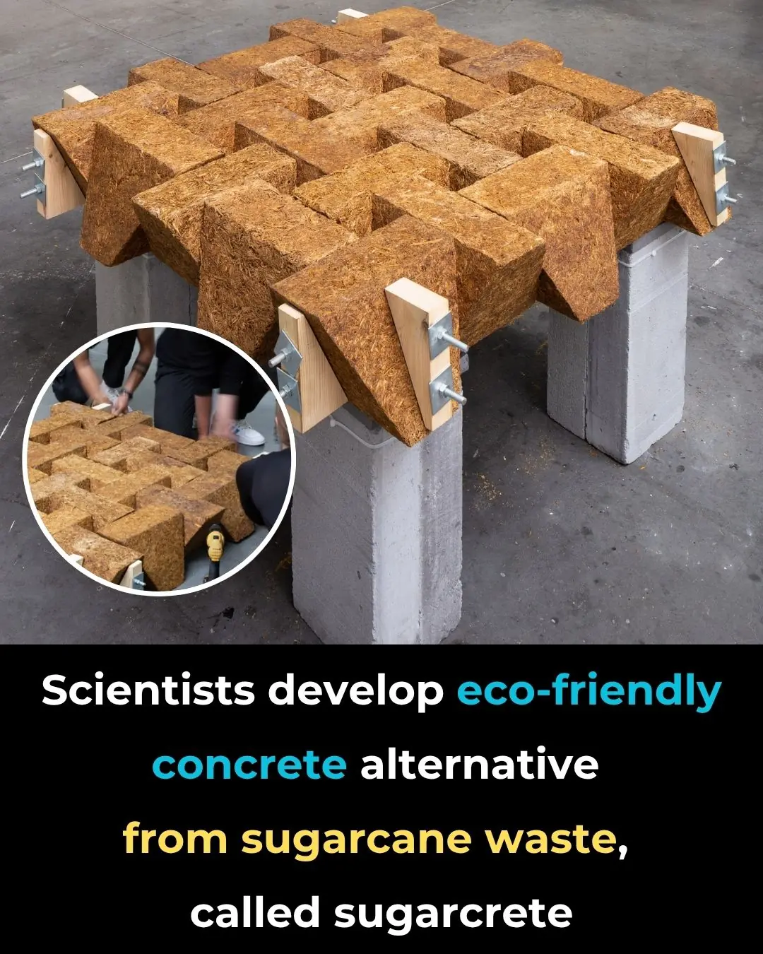Scientists Develop Eco-Friendly Concrete Alternative From Sugarcane Waste, Called Sugarcrete