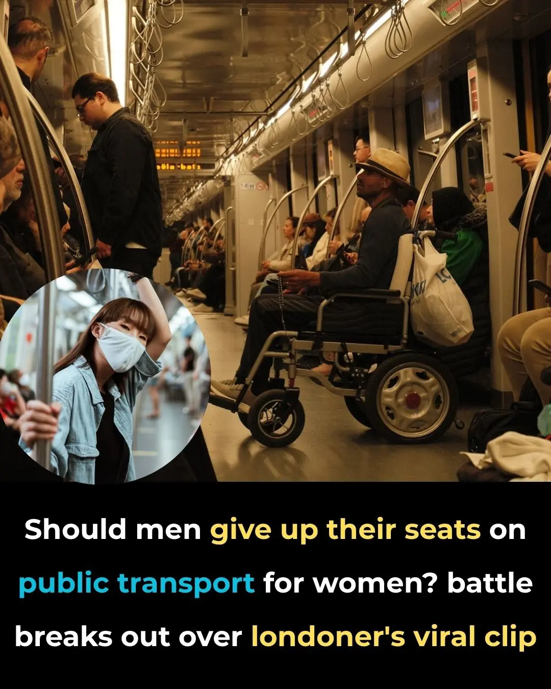 Should Men Give Up Their Seats on Public Transport for Women? Battle Breaks Out Over Londoner’s Viral Clip