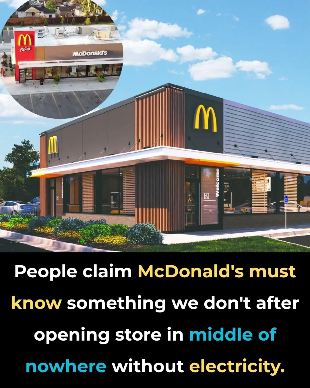 People Claim McDonald’s Must Know Something We Don’t After Opening Store In Middle Of Nowhere Without Electricity