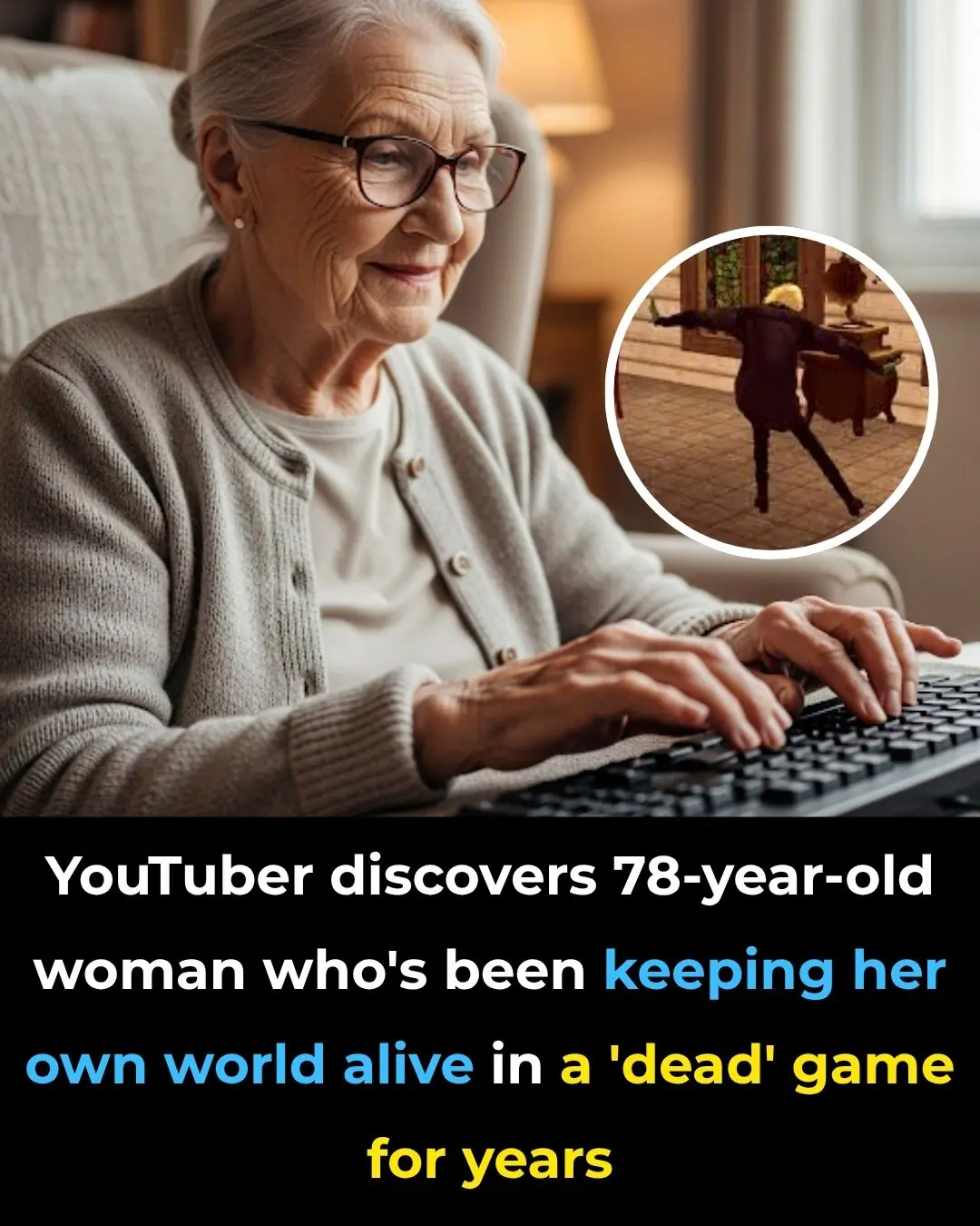 YouTuber discovers 78-year-old woman who's been keeping her own world alive in a 'dead' game for years