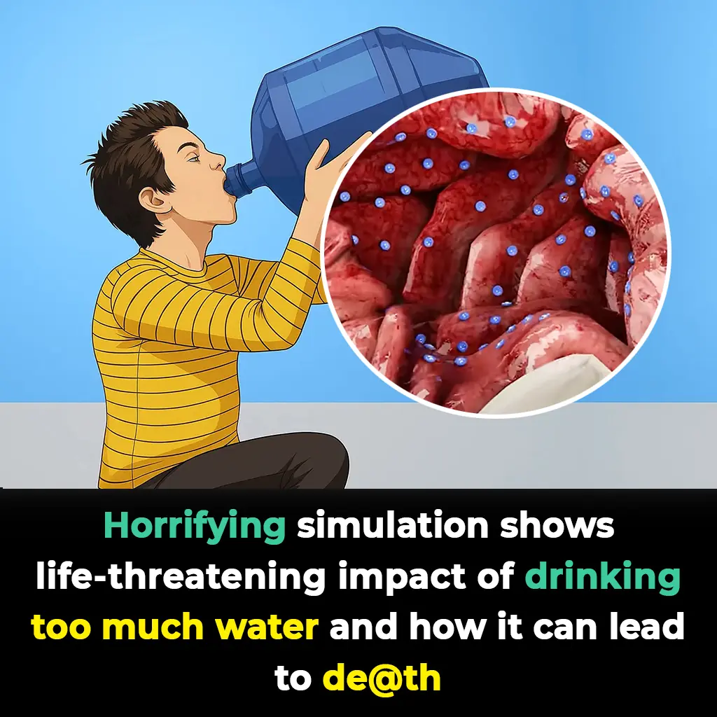 Horrifying simulation shows life-threatening impact of drinking too much water and how it can lead to death
