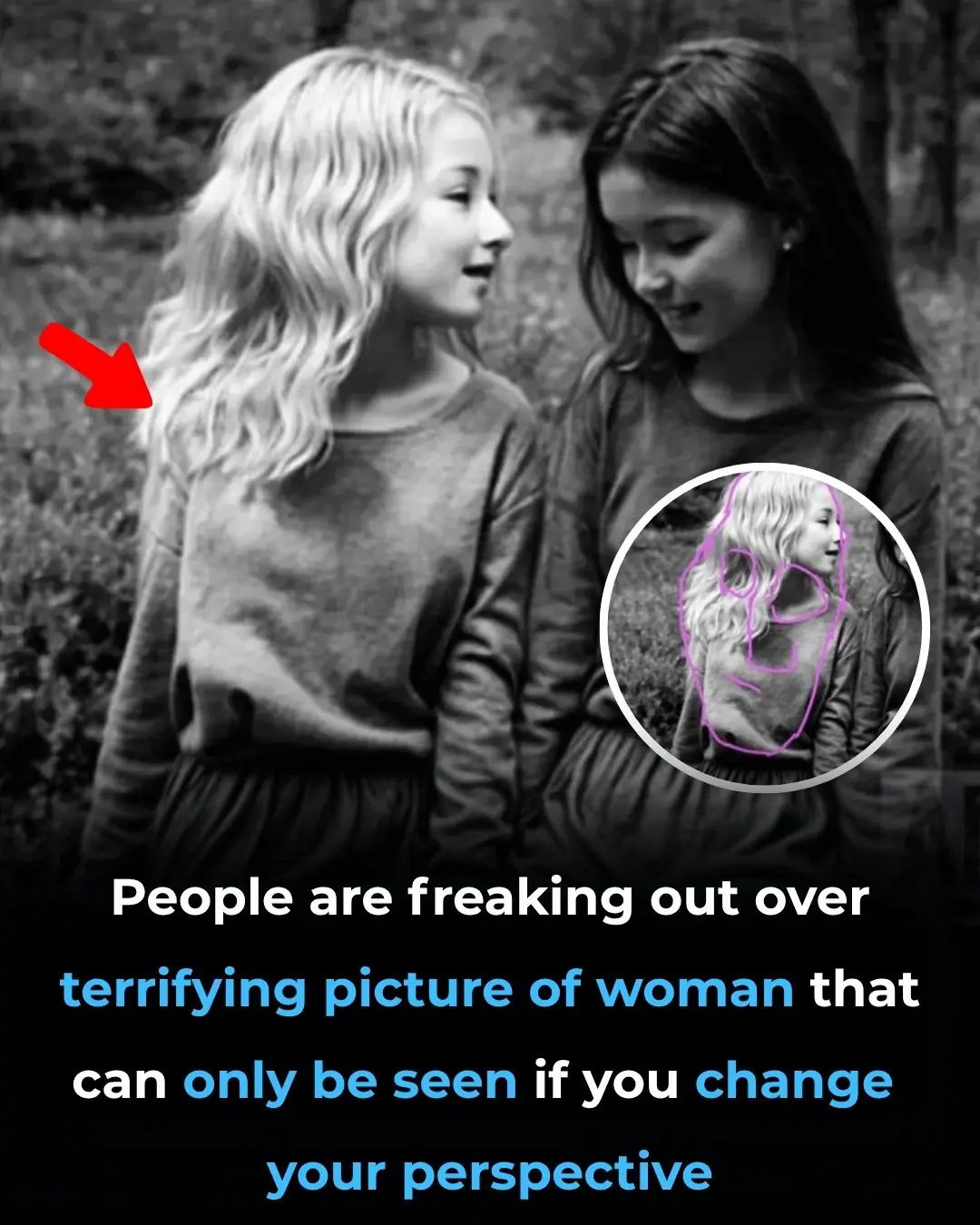 Terrifying Optical Illusion Of A Woman Only Visible At A Certain Angle Leaves People Freaking Out