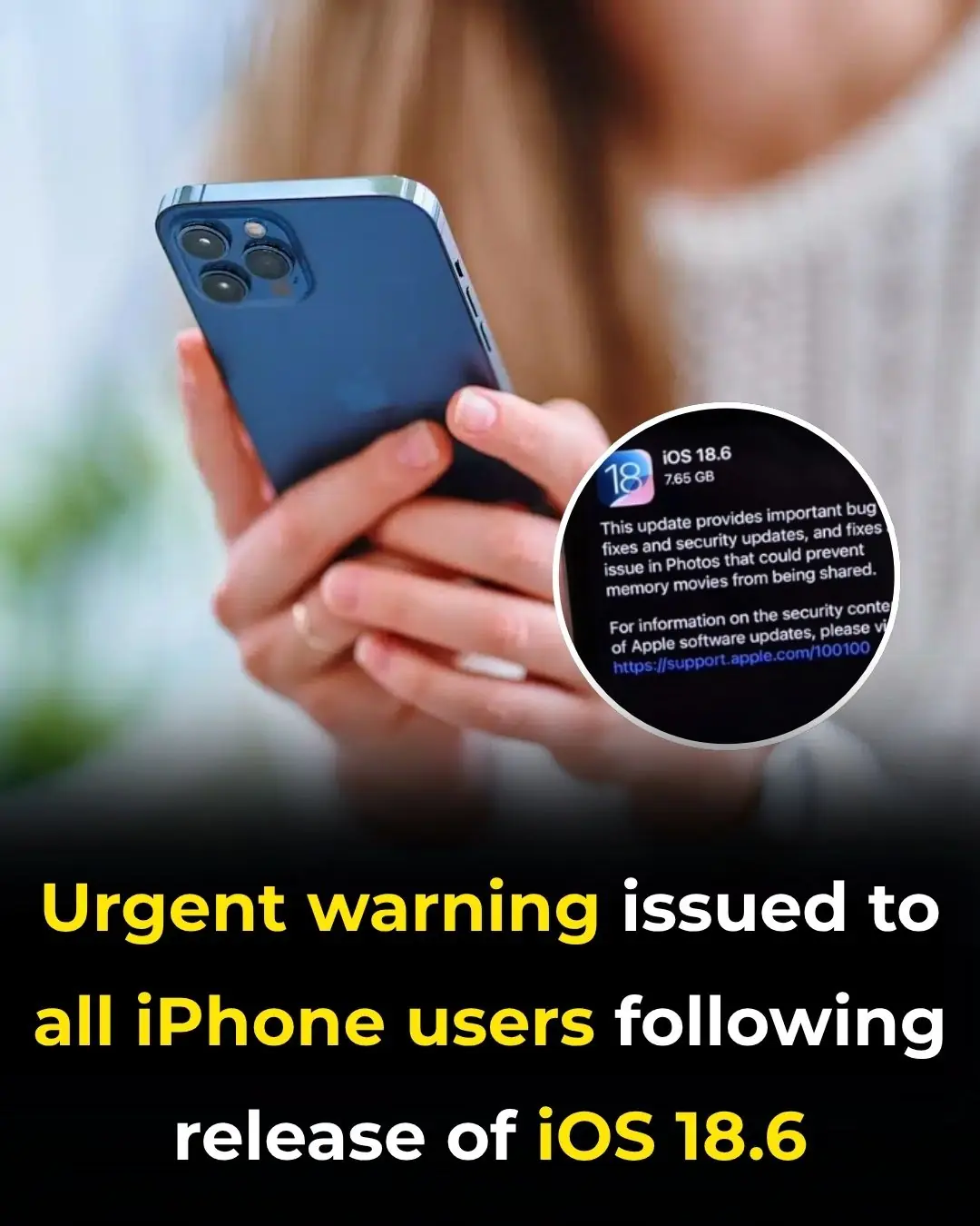 Urgent warning issued to all iPhone users following release of iOS 18.6