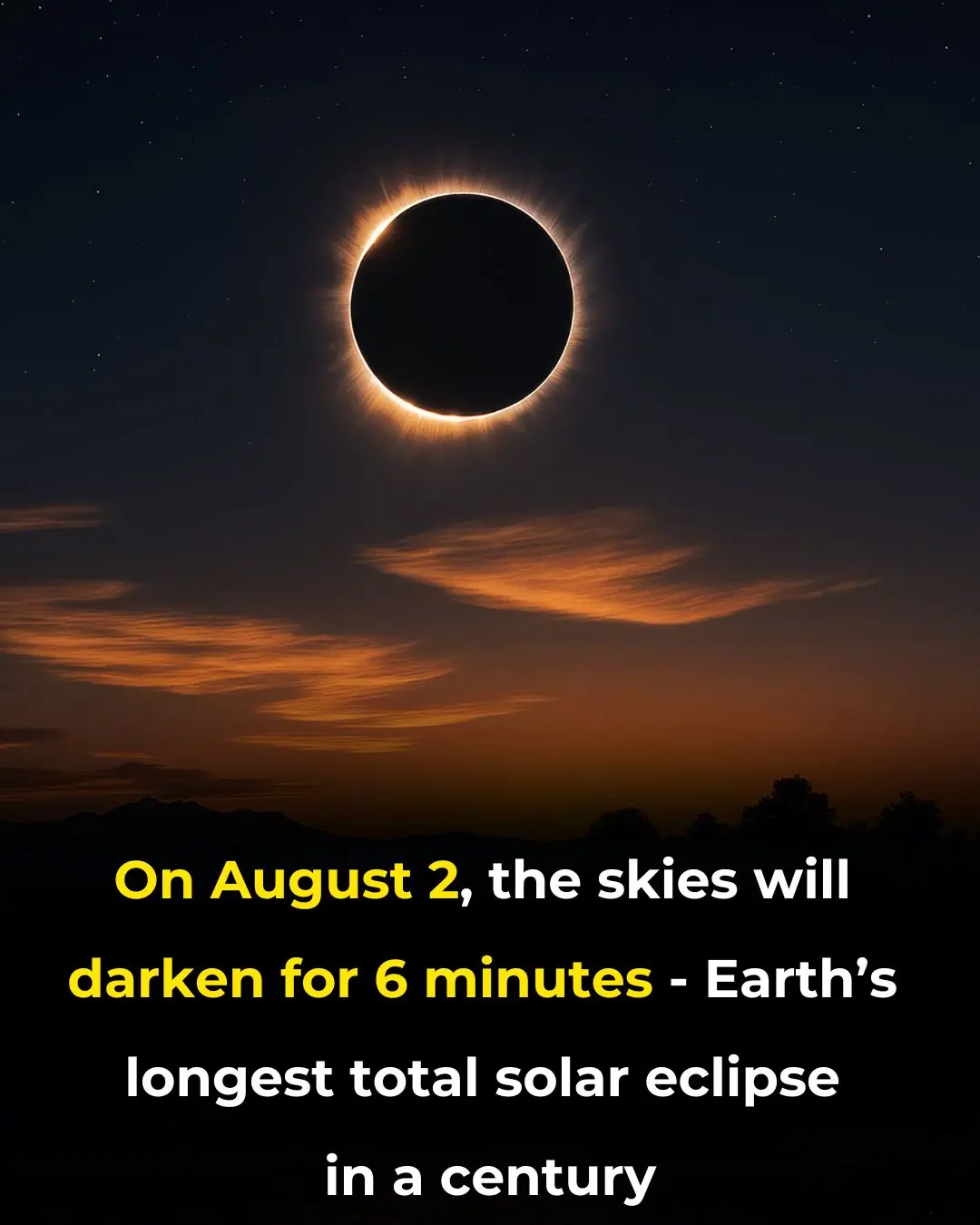 On August 2, The Skies Will Darken for 6 minutes-Earth’s Longest Total Solar Eclipses In A Century Is coming in 2027!