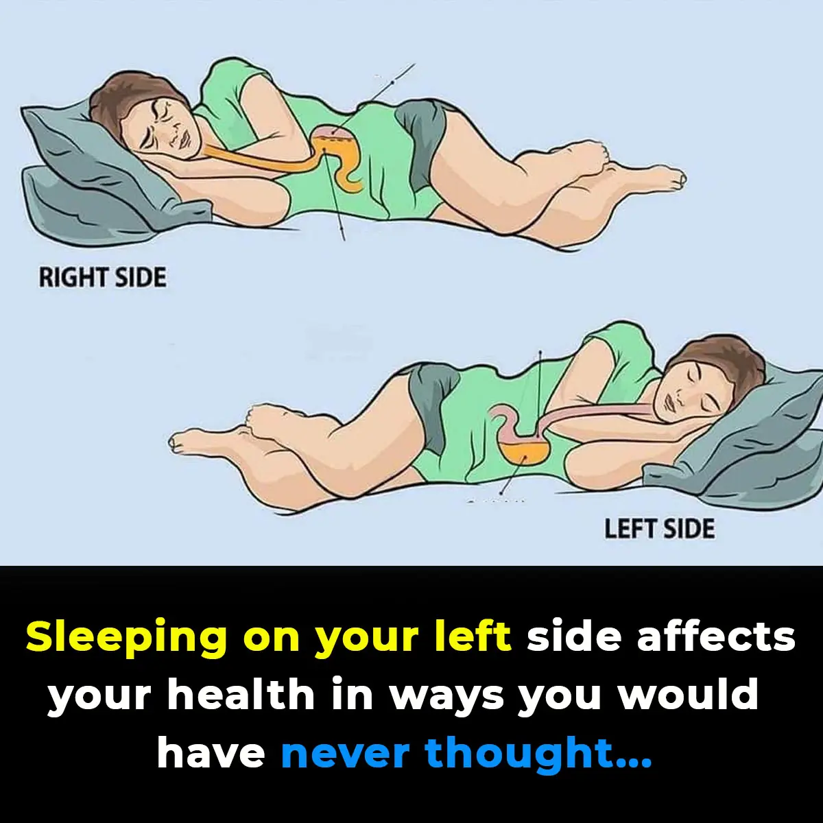 This is what sleeping on the left side does for our brain, stomach & glymphatic health
