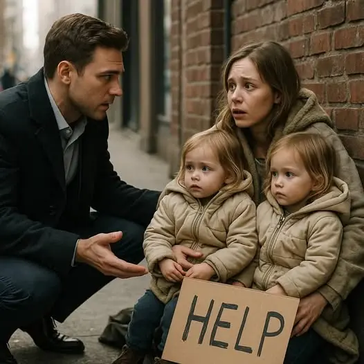 A Millionaire Saw His Childhood Sweetheart Begging with Her Twins—What He Did Changed Their Lives Forever