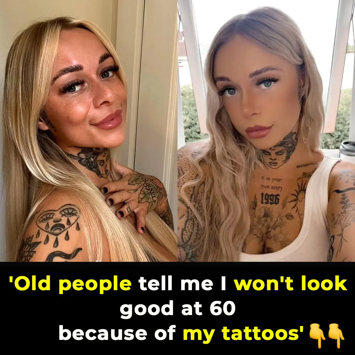 Woman Claps Back at Older Generation for Judging Her Tattooed Body