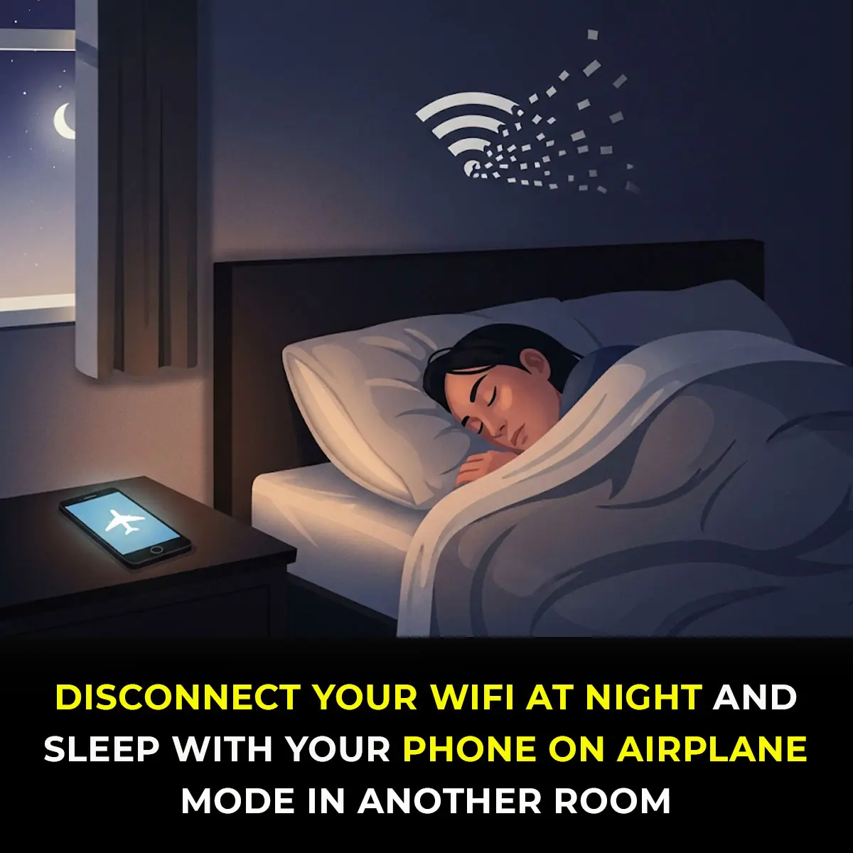 Why You Should Disconnect Your WiFi at Night And Sleep With Your Phone on Airplane Mode in Another Room