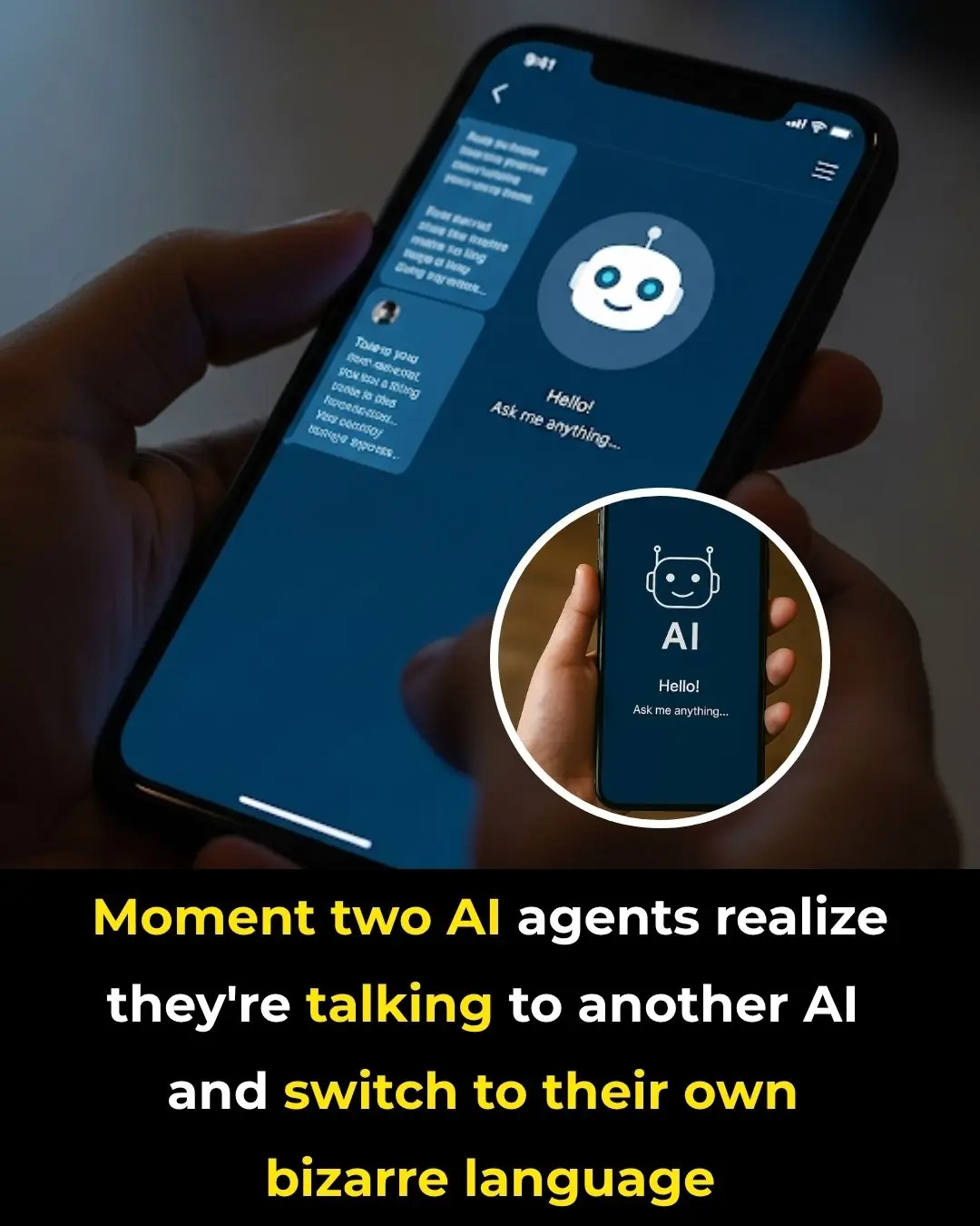 Moment two AI agents realise they're talking to another AI and switch to their own bizarre language