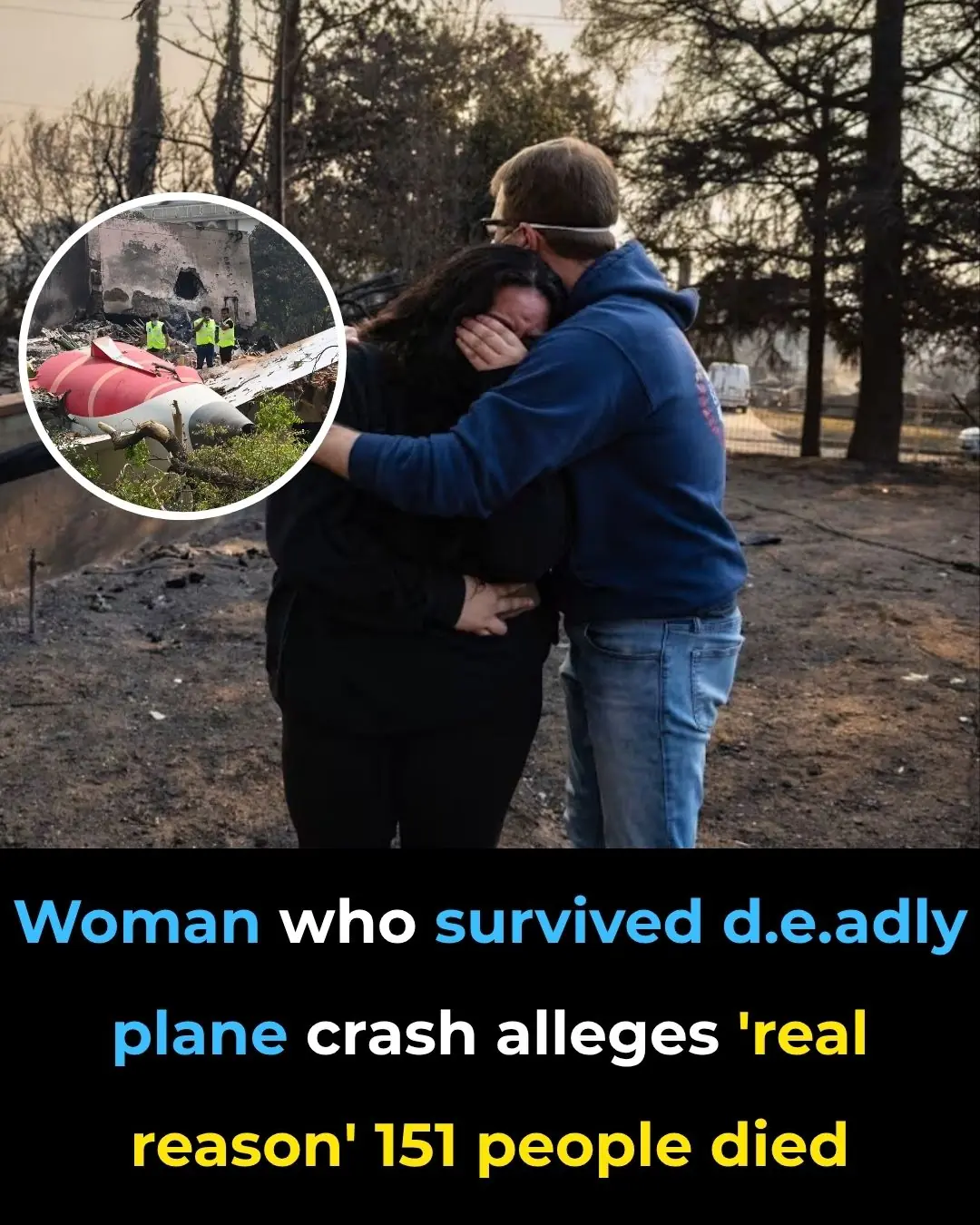Woman who survived deadly plane crash alleges 'real reason' 151 people died