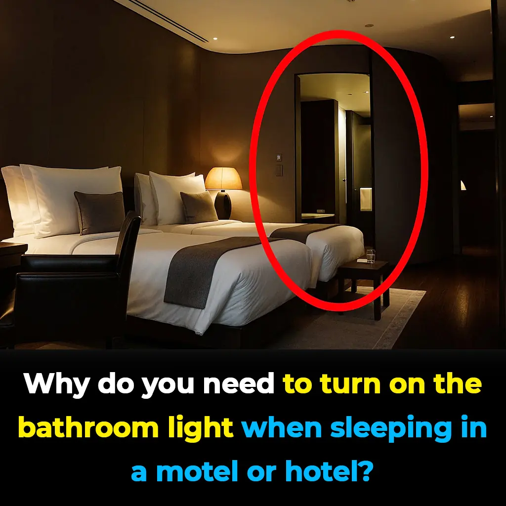This is why you should keep the bathroom light on when sleeping in a hotel