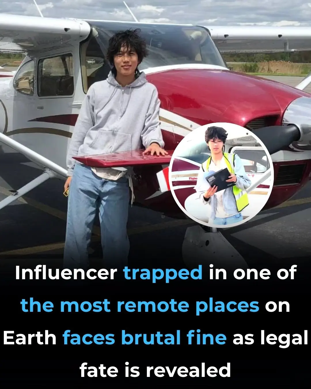 Influencer trapped in one of the most remote places on Earth faces brutal fine as legal fate is revealed