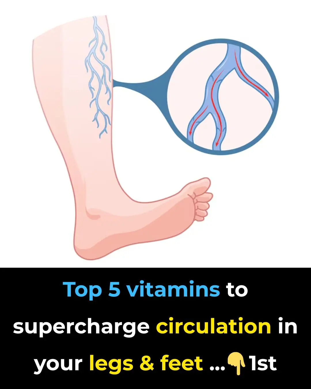 Top 5 vitamins to supercharge circulation in your legs & feet