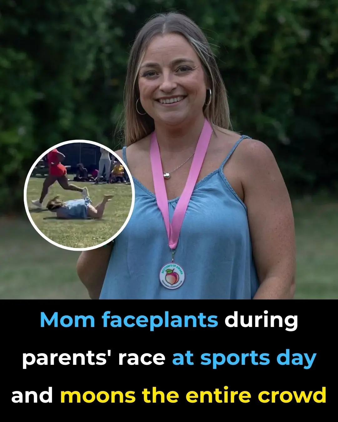 UK Mom’s Faceplant at Sports Day Goes Viral Online
