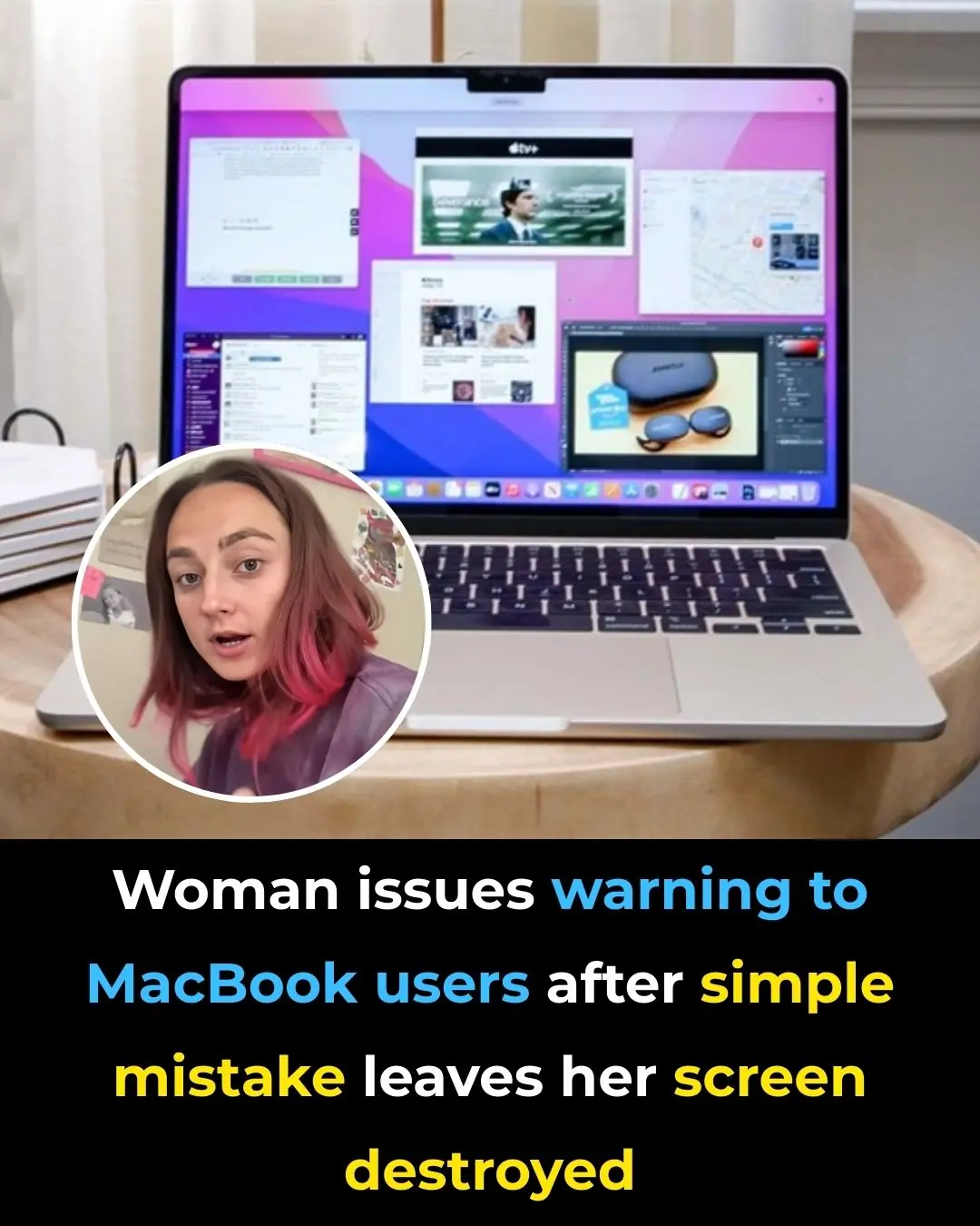 Woman issues warning to MacBook users after simple mistake leaves her screen destroyed