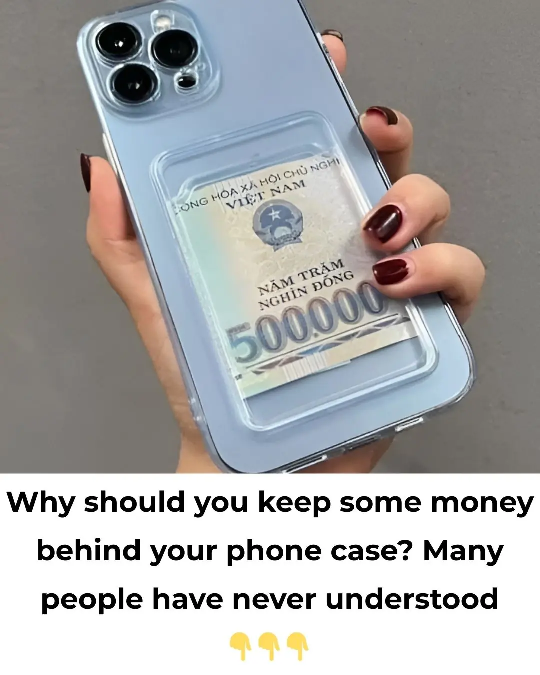 Why should you keep some money behind your phone case?