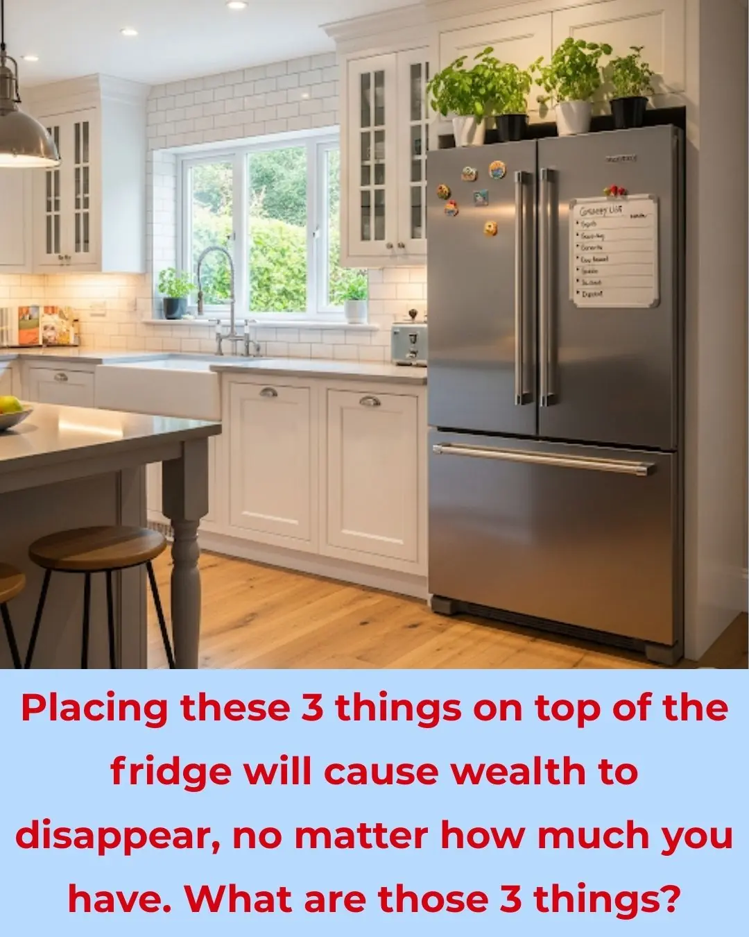lacing these 3 things on top of the fridge will cause wealth to disappear, no matter how much you have.