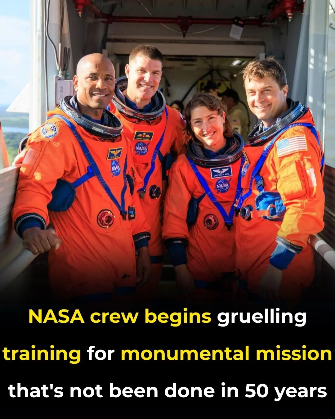 NASA crew begins gruelling training for monumental mission that's not been done in 50 years