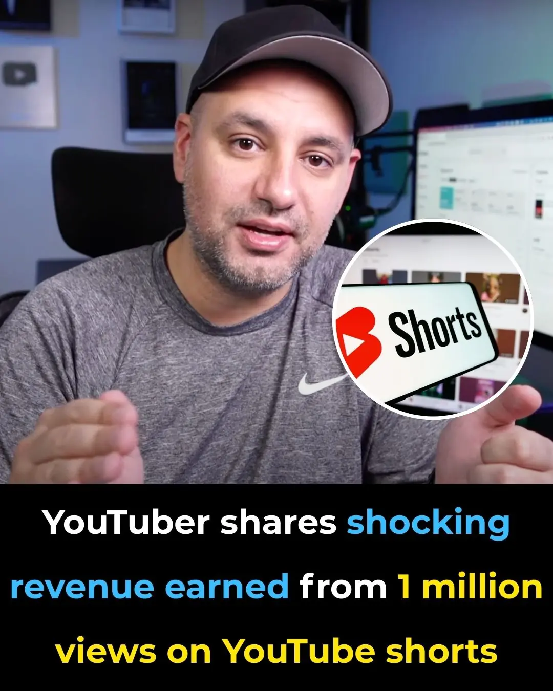 YouTuber shares shocking revenue earned from 1 million views on YouTube shorts