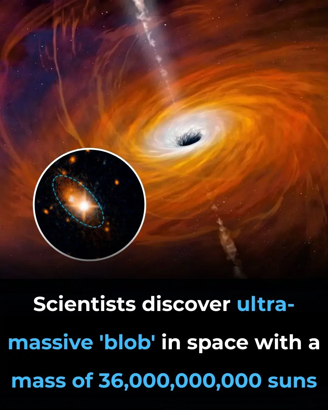 Scientists discover ultra-massive 'blob' in space with a mass of 36,000,000,000 suns