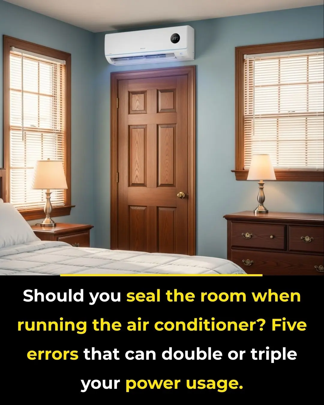 Should You Seal the Room When Running the Air Conditioner? Five Errors That Can Double or Triple Your Power Usage