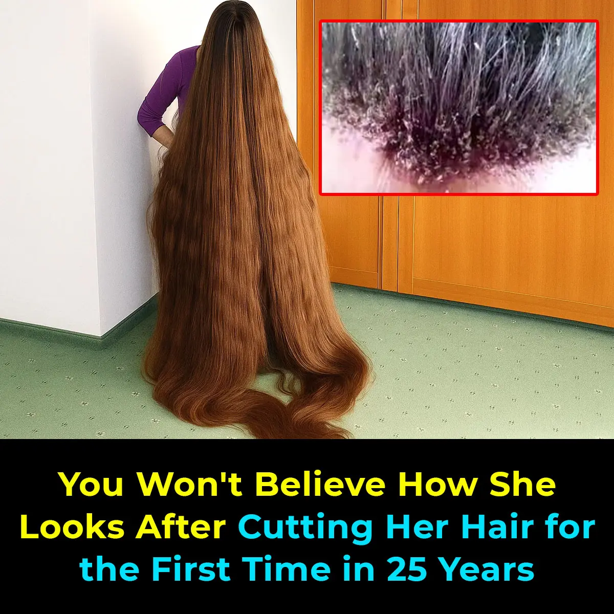 Woman Cuts Her Hair for the First Time in 25 Years – See Her Transformation Today